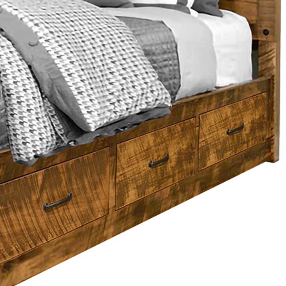 Edgewood Live Edge Solid Wood Flat Panel Bed