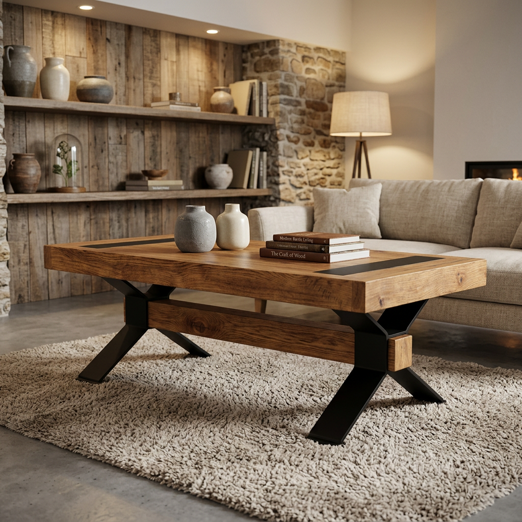 Arthur Philippe Solid Wood Coffee Table
