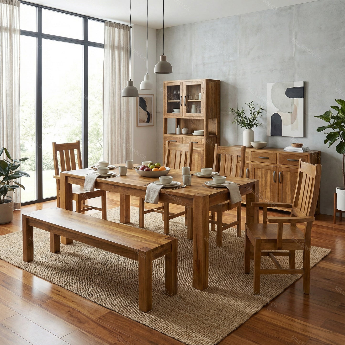 Aspen Leg Solid Wood Top Dining Table