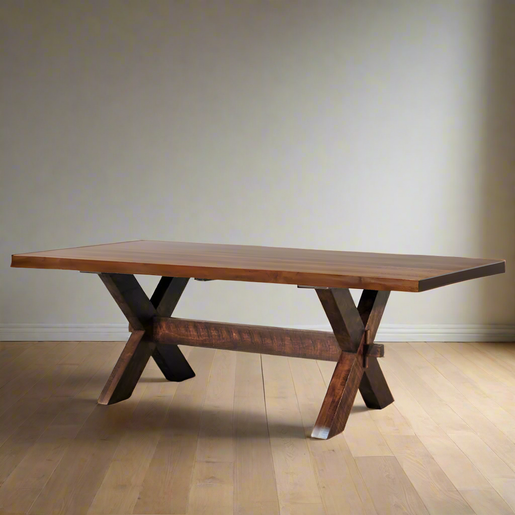Custom Buxton Live Edge Solid Wood Dining Table