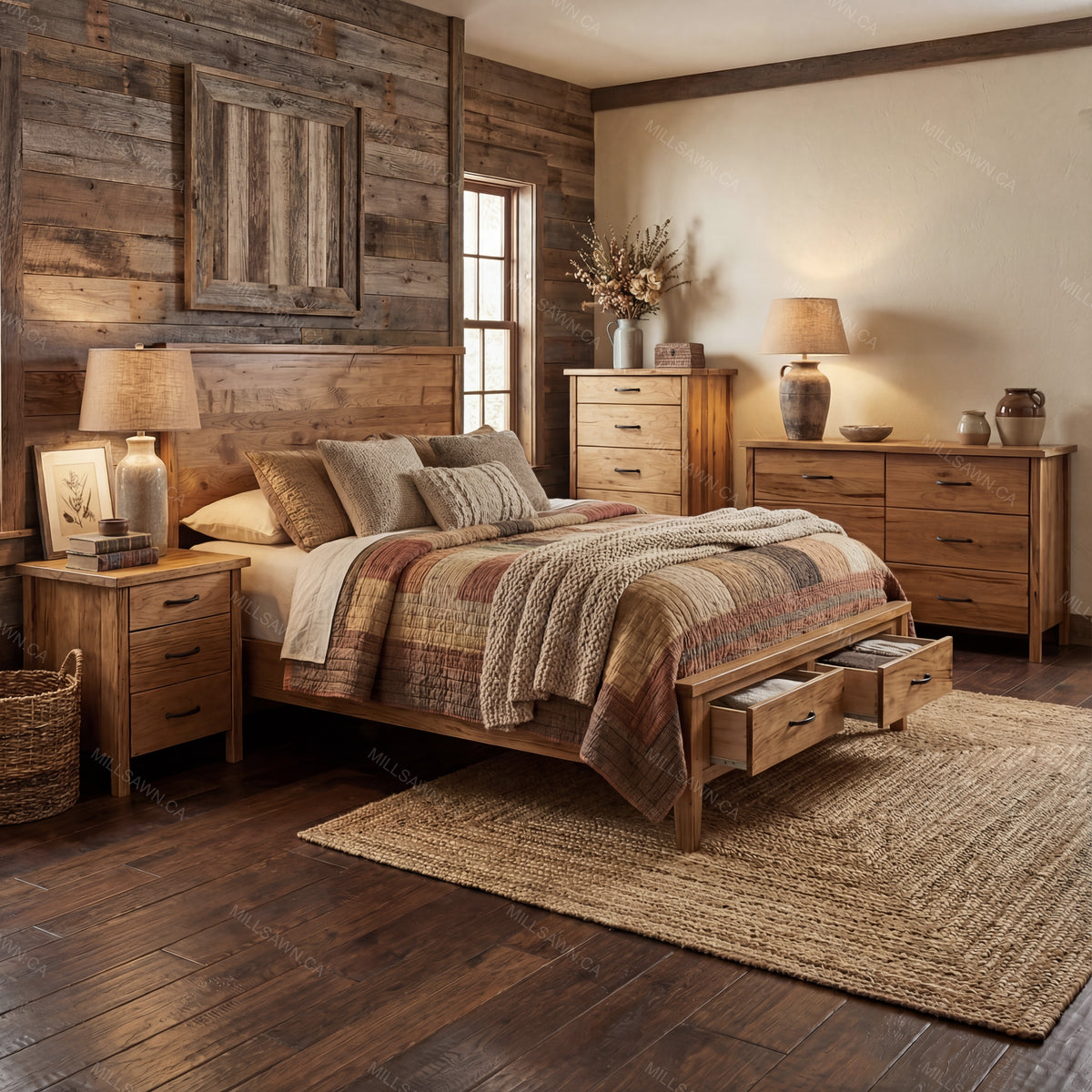Cali Solid Wood Bed