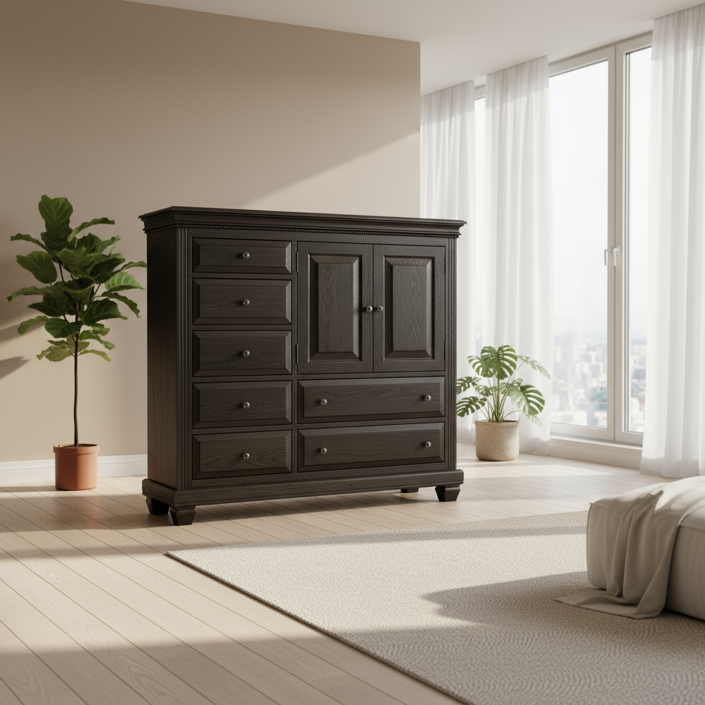 Florentino Solid Wood Mule Chest | Highboy