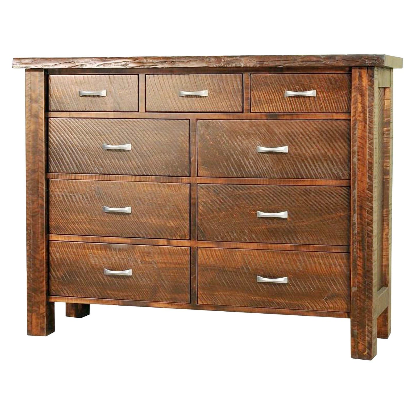 Live Edge Solid Wood 9 Drawer Dresser