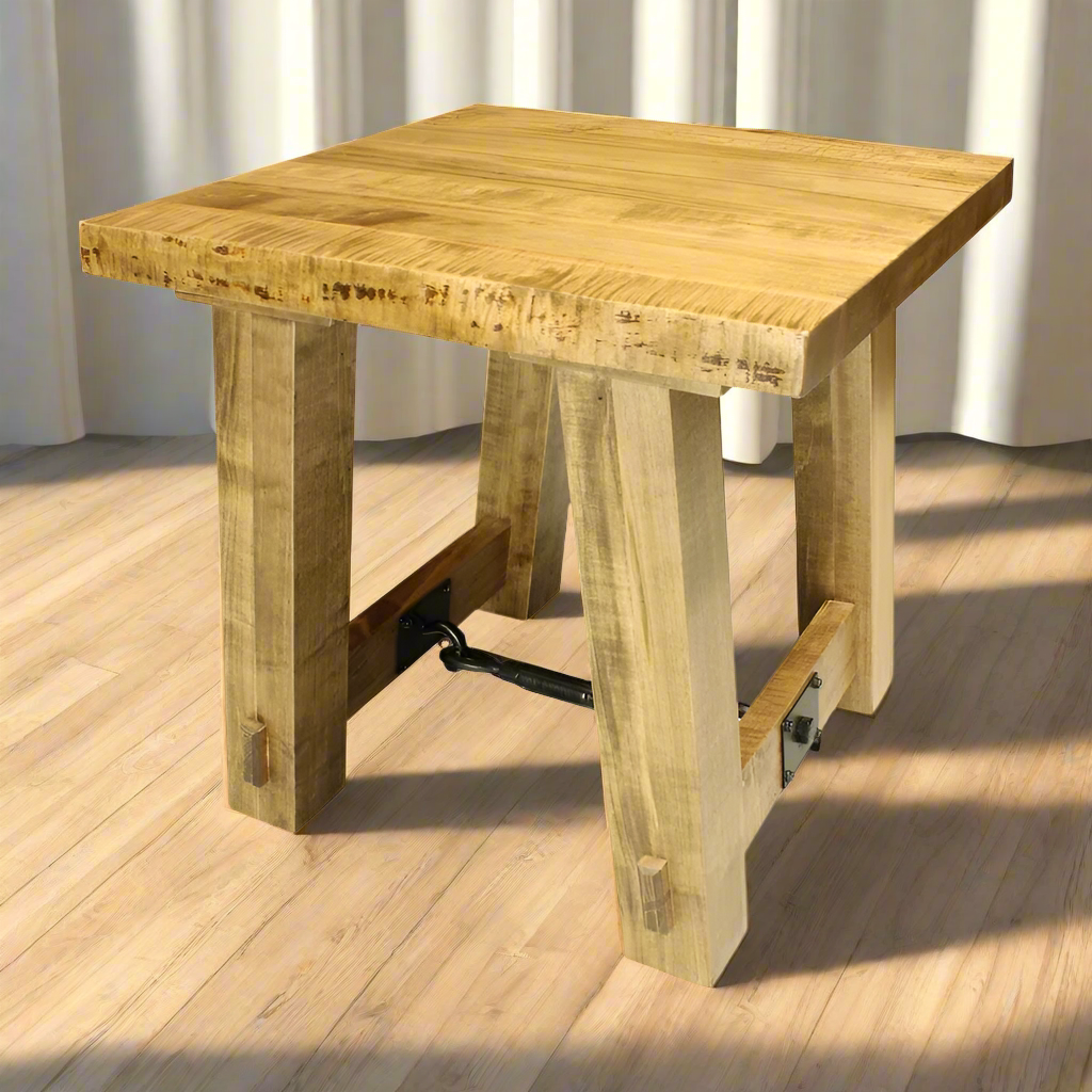 Benchmark Live Edge Solid Wood End Table