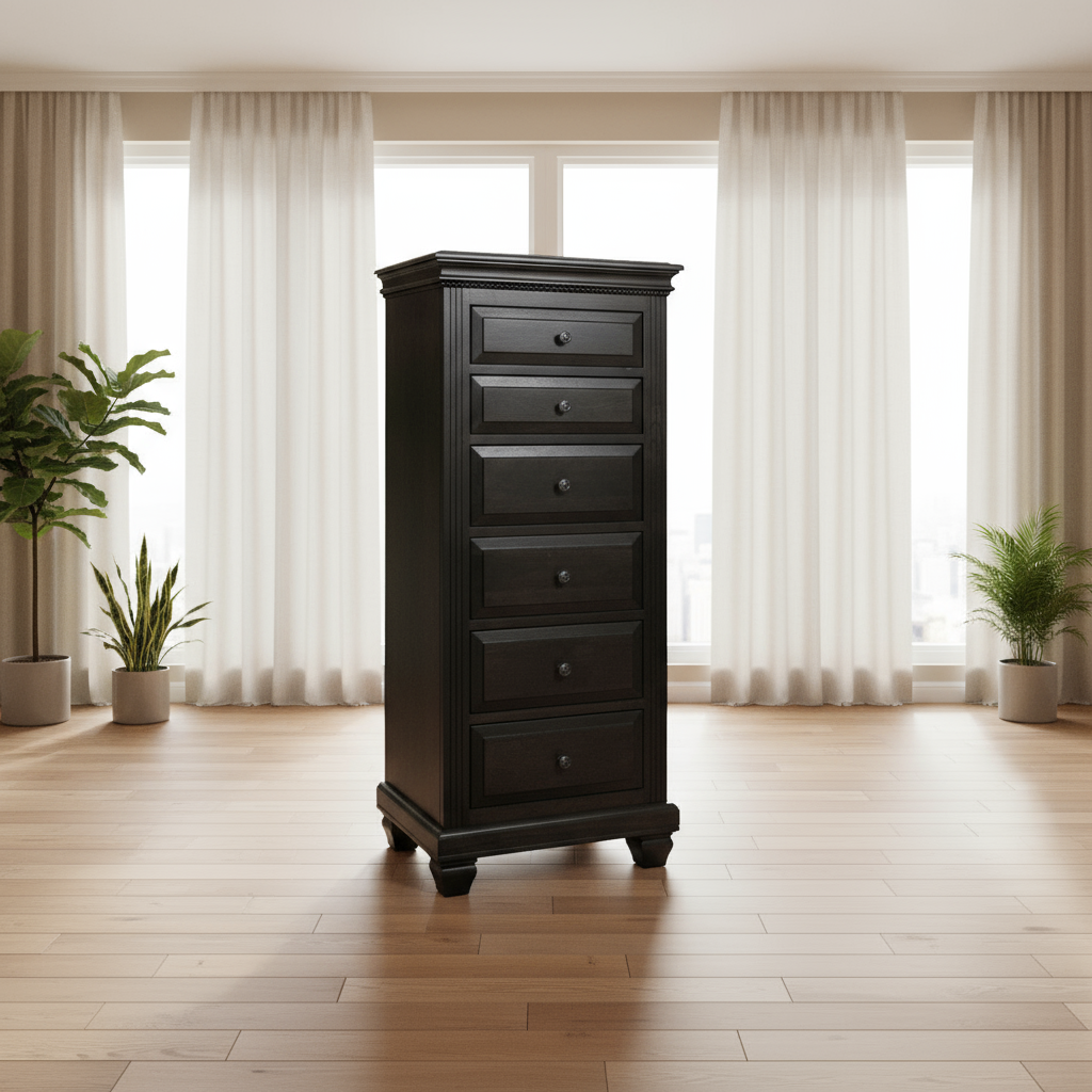 Florentino Solid Wood 6 Drawer Lingerie Chest | Highboy