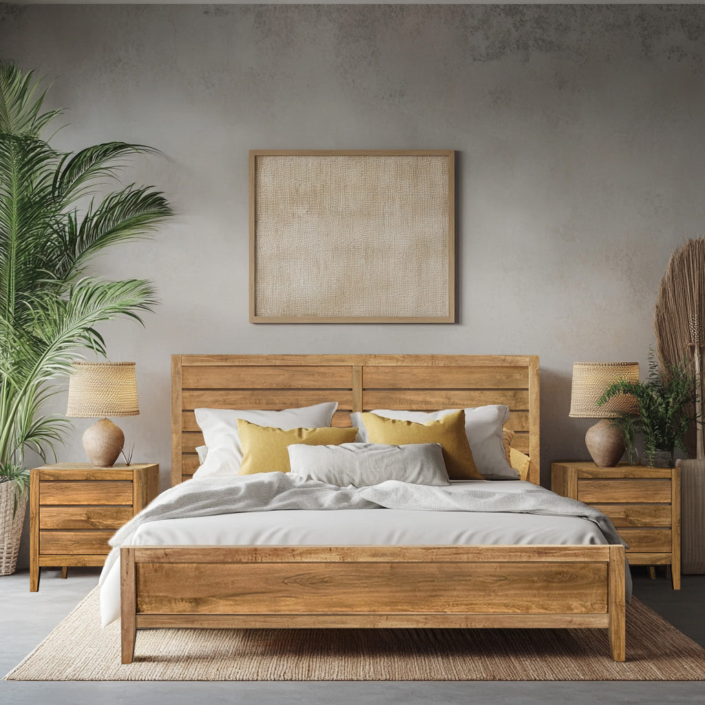 Lenora Solid Wood Bed