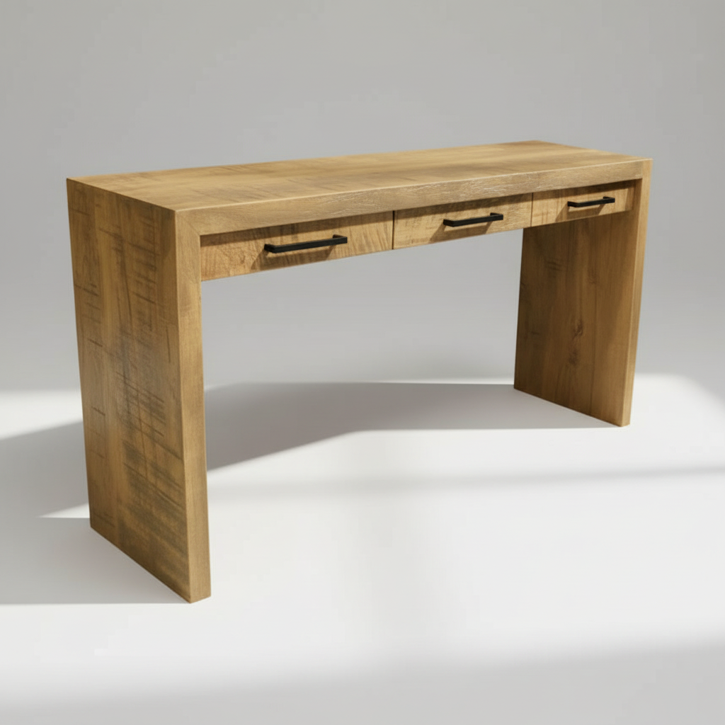 Luxora Solid Wood Sofa Table W/ Drawers