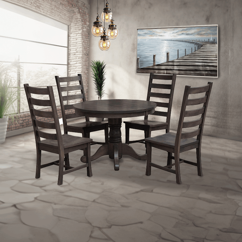 Royal Single Pedestal Solid Wood Dining Table