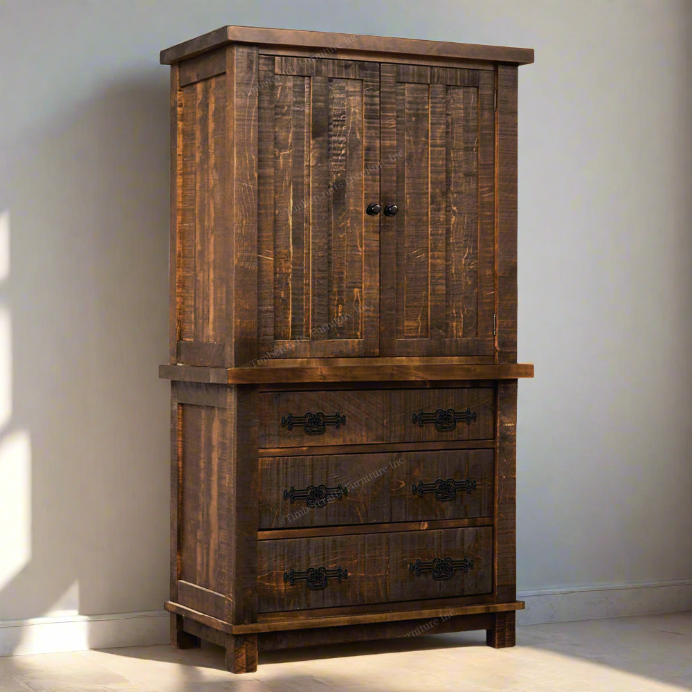 Ranch Armoire 3 Drawer 2 Adj Shelves