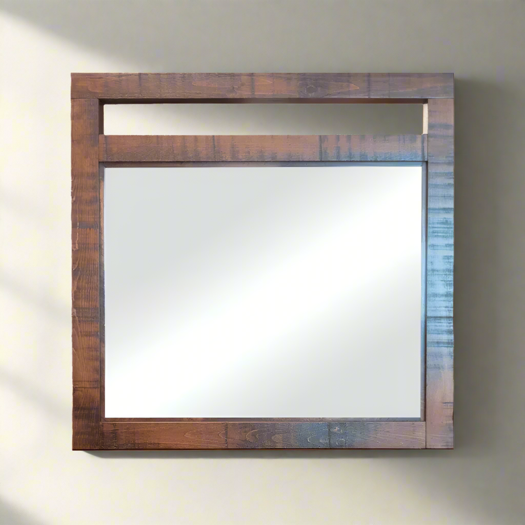 Rustic Loft Solid Wood Mirror
