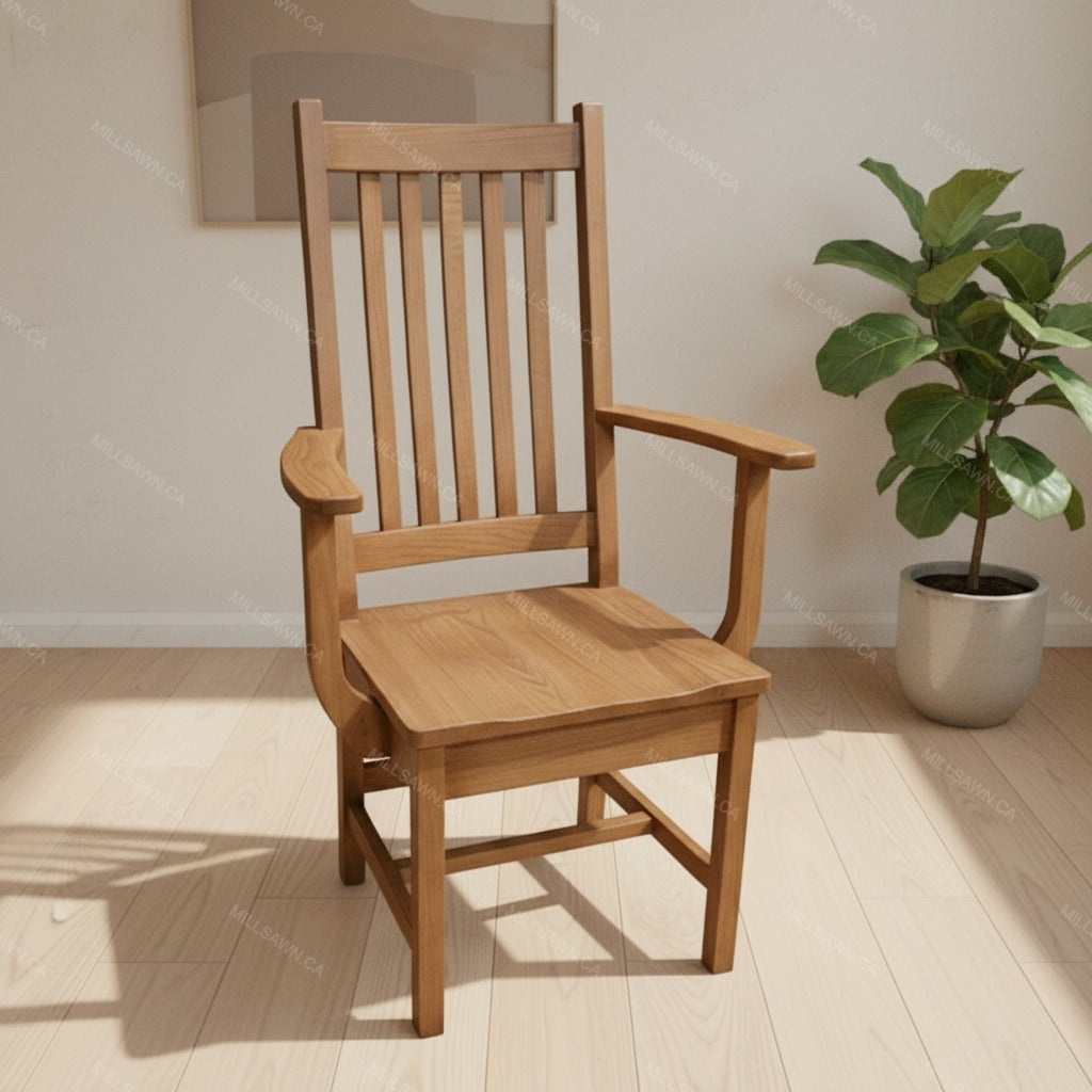 Shaker Slat Back Solid Wood Chair