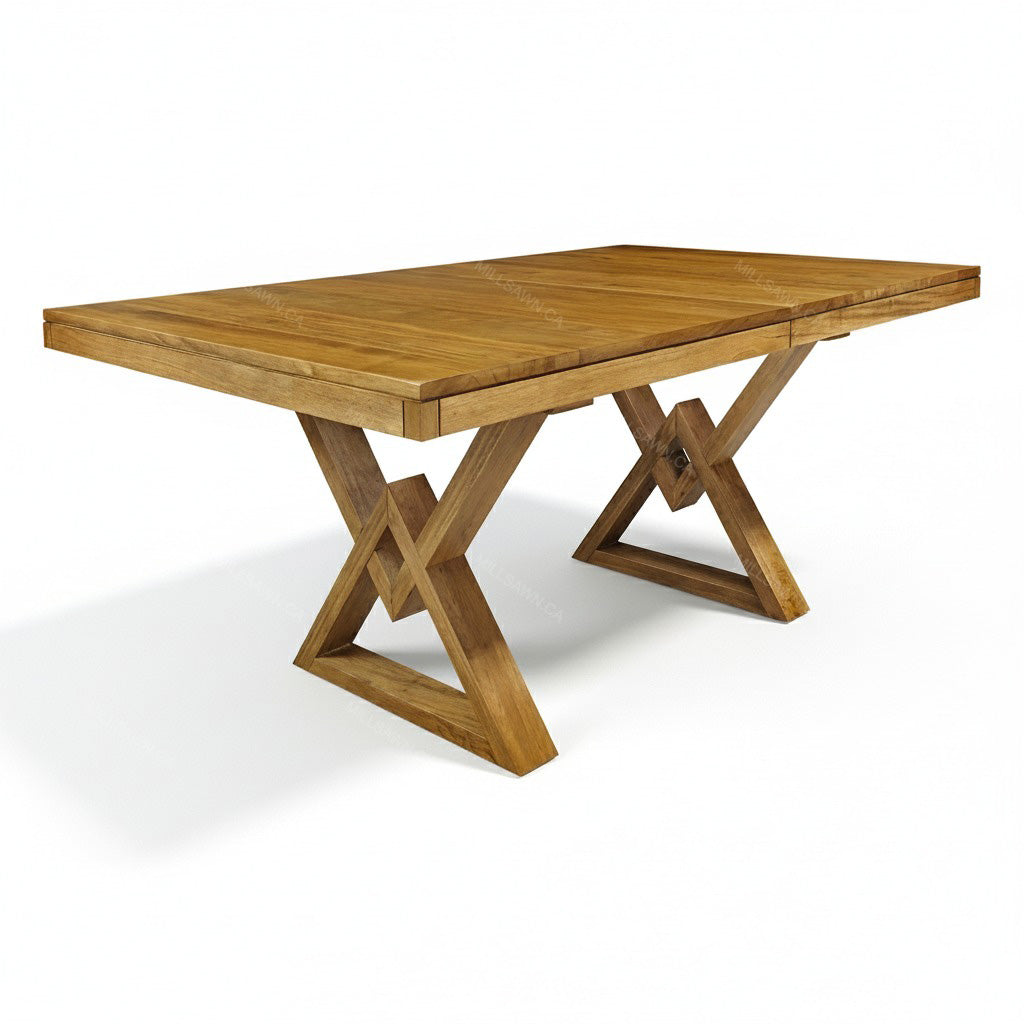 Tanner Solid Wood Dining Table +2-12" Center Leaves