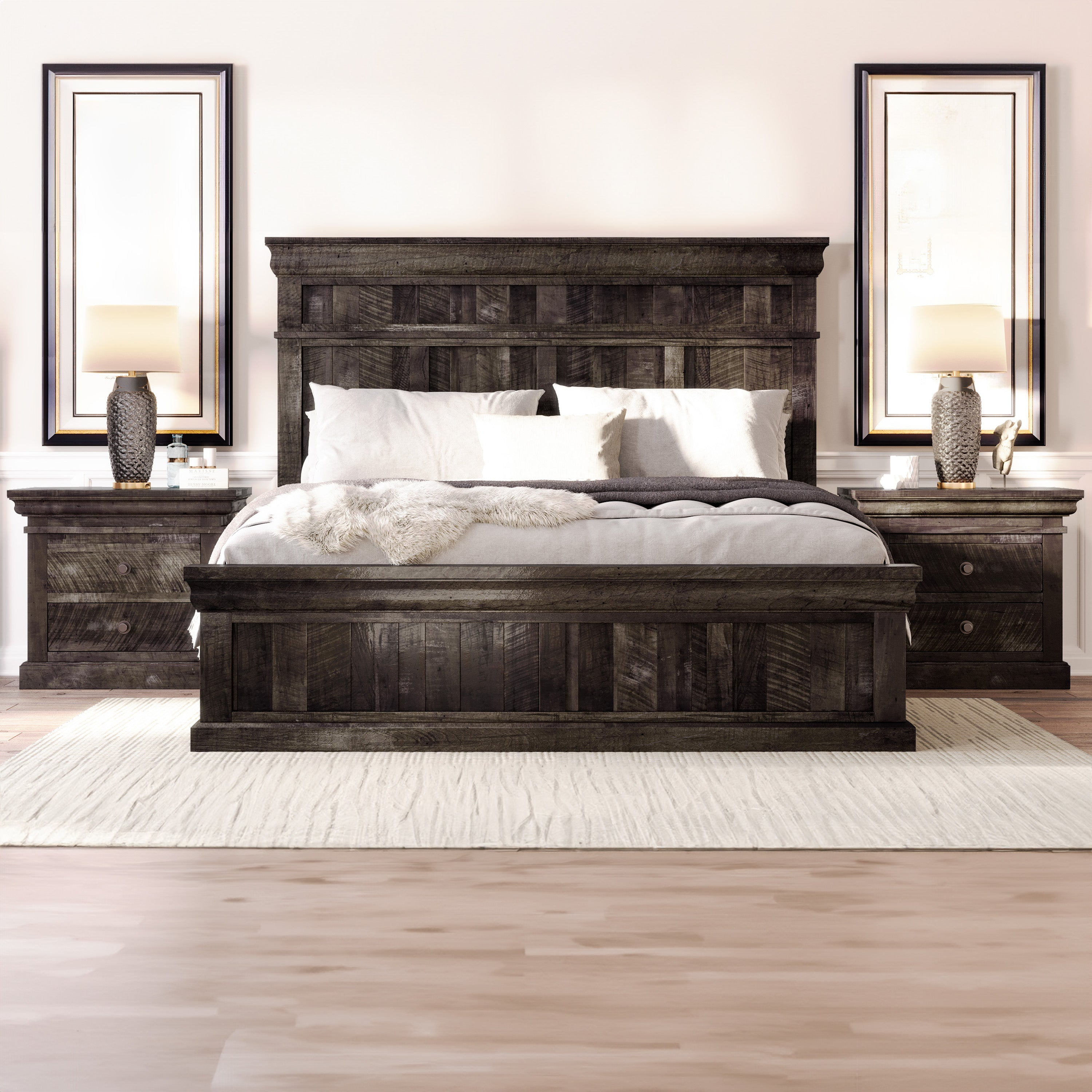 Keatsway rustic solid wood bedroom set