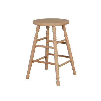 24" Stool With Round Legs