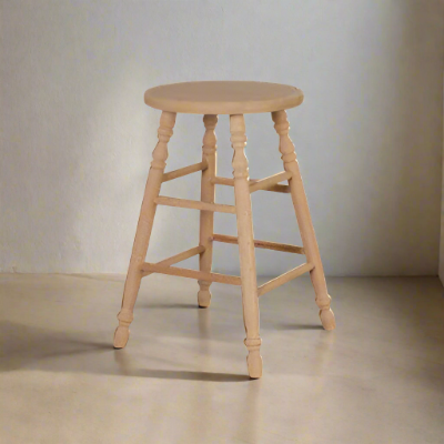 24" Stool With Round Legs