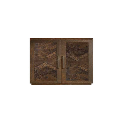 Herringbone 2 Door Solid Wood Sideboard