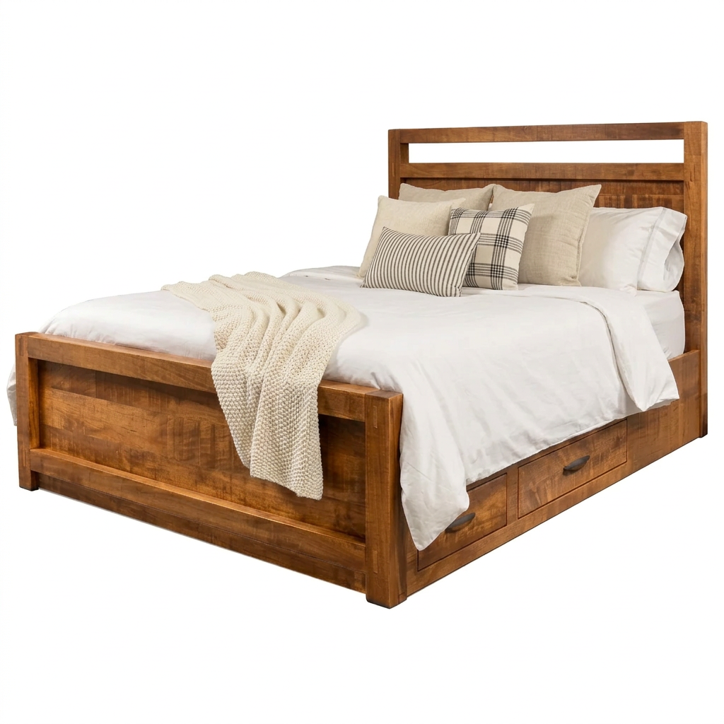 Rustic Crafts Solid Wood Storage Bed