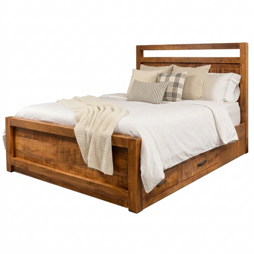 Rustic Crafts Solid Wood Storage Bed