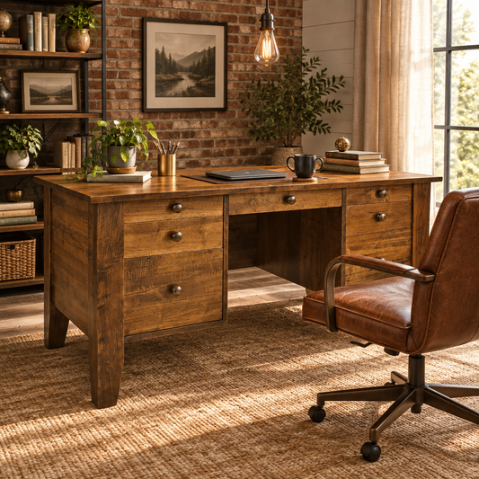 Renzo 7 Drawer Desk