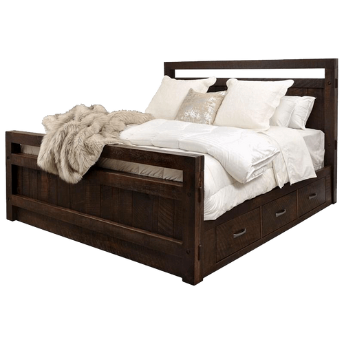 Timber Solid Wood Storage Bed