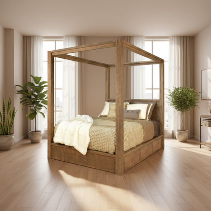 Greystone Solid Wood Canopy  Bed