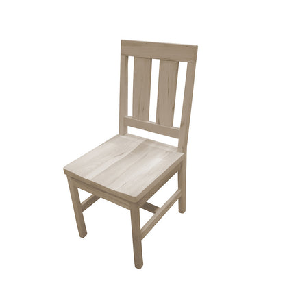 Brass Slat Back Solid Wood Chair