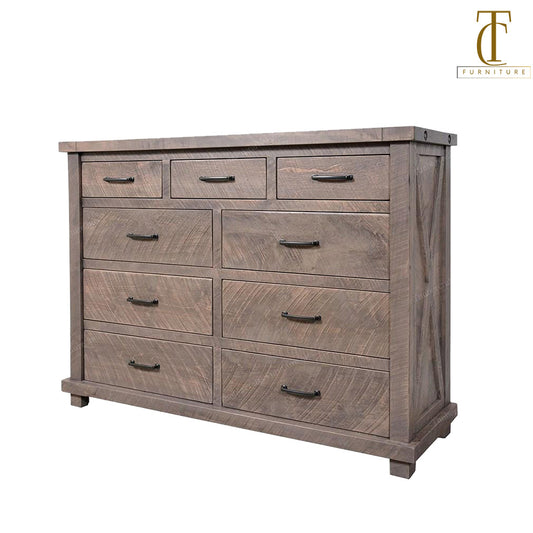 Truss Solid Wood 9 Drawer Dresser