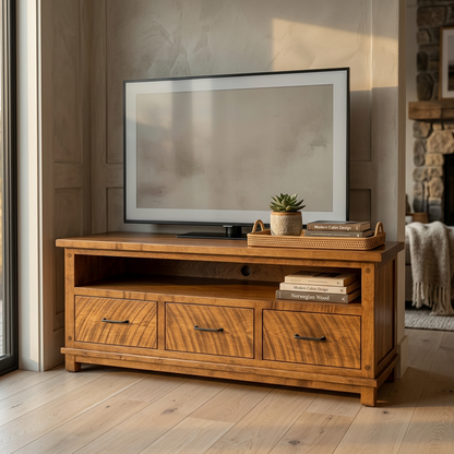 Alpine Solid Wood TV Stand