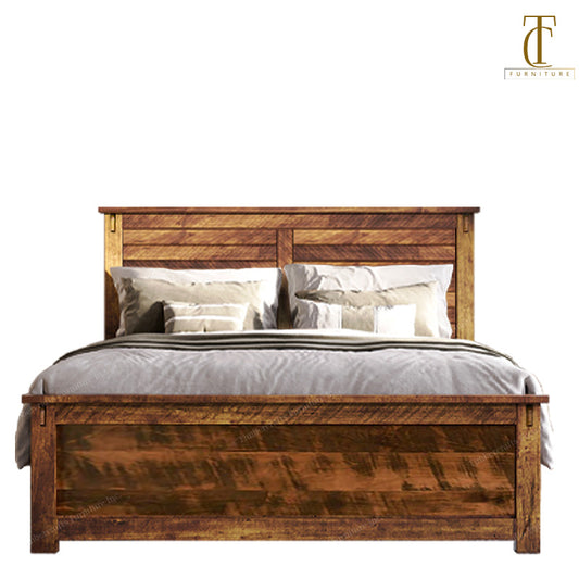 Urban Farmhouse Solid Wood Bed