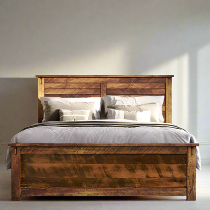 Urban Farmhouse Solid Wood Bed