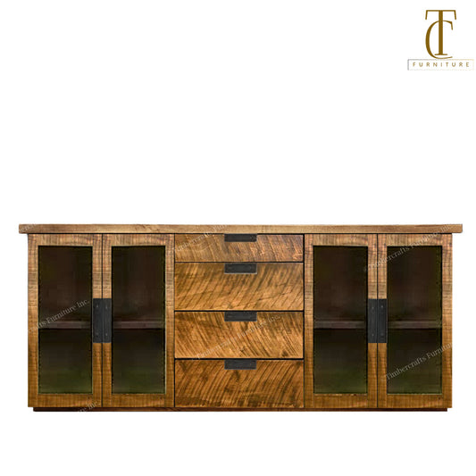 Arthur Philippe Sideboard With Drawers (Glass Doors)