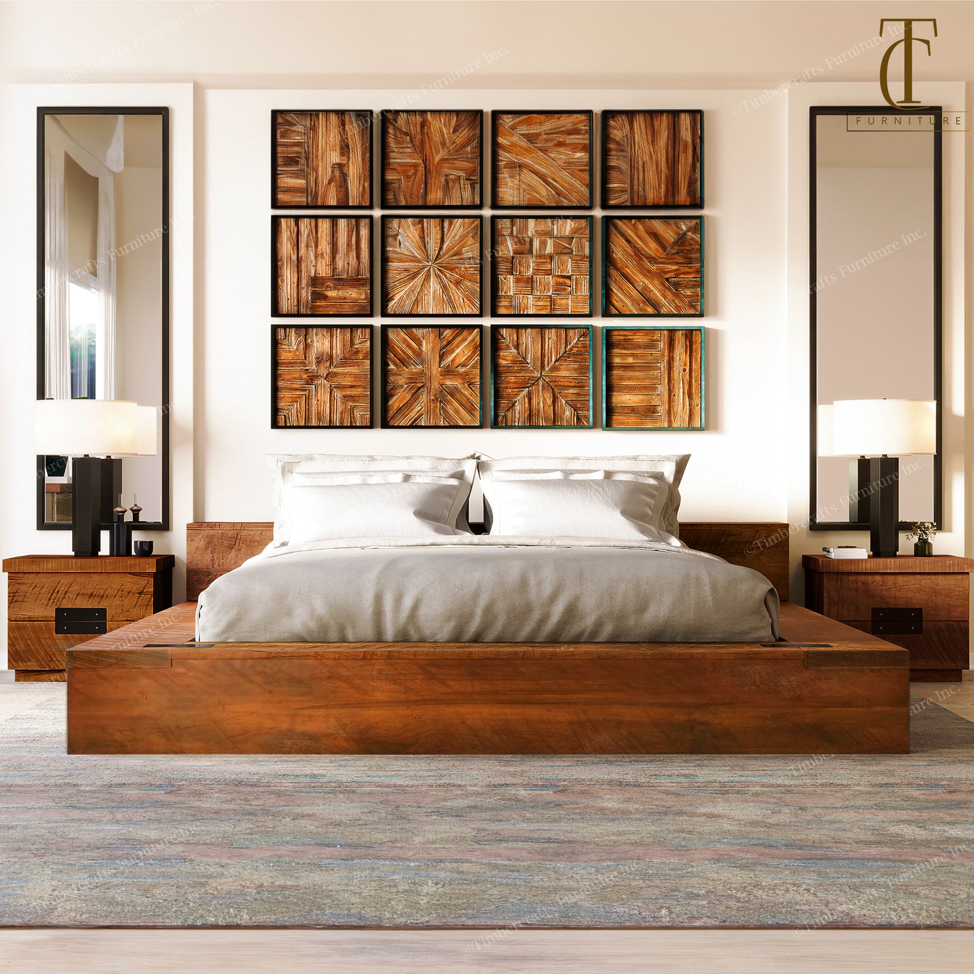 Arthur Philippe Solid Wood Bed