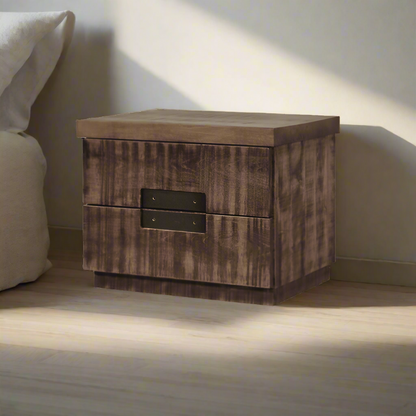 Arthur Philippe Solid Wood 2 Drawer Nightstand