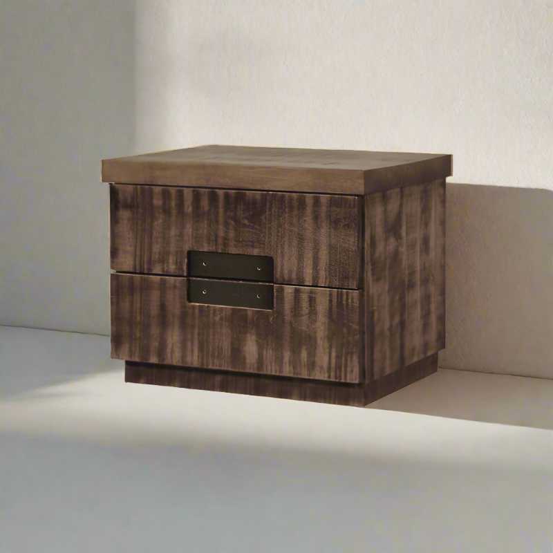 Arthur Philippe Solid Wood 2 Drawer Nightstand