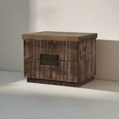 Arthur Philippe Solid Wood 2 Drawer Nightstand