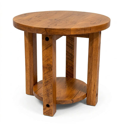Alpine Solid Wood Round End Table