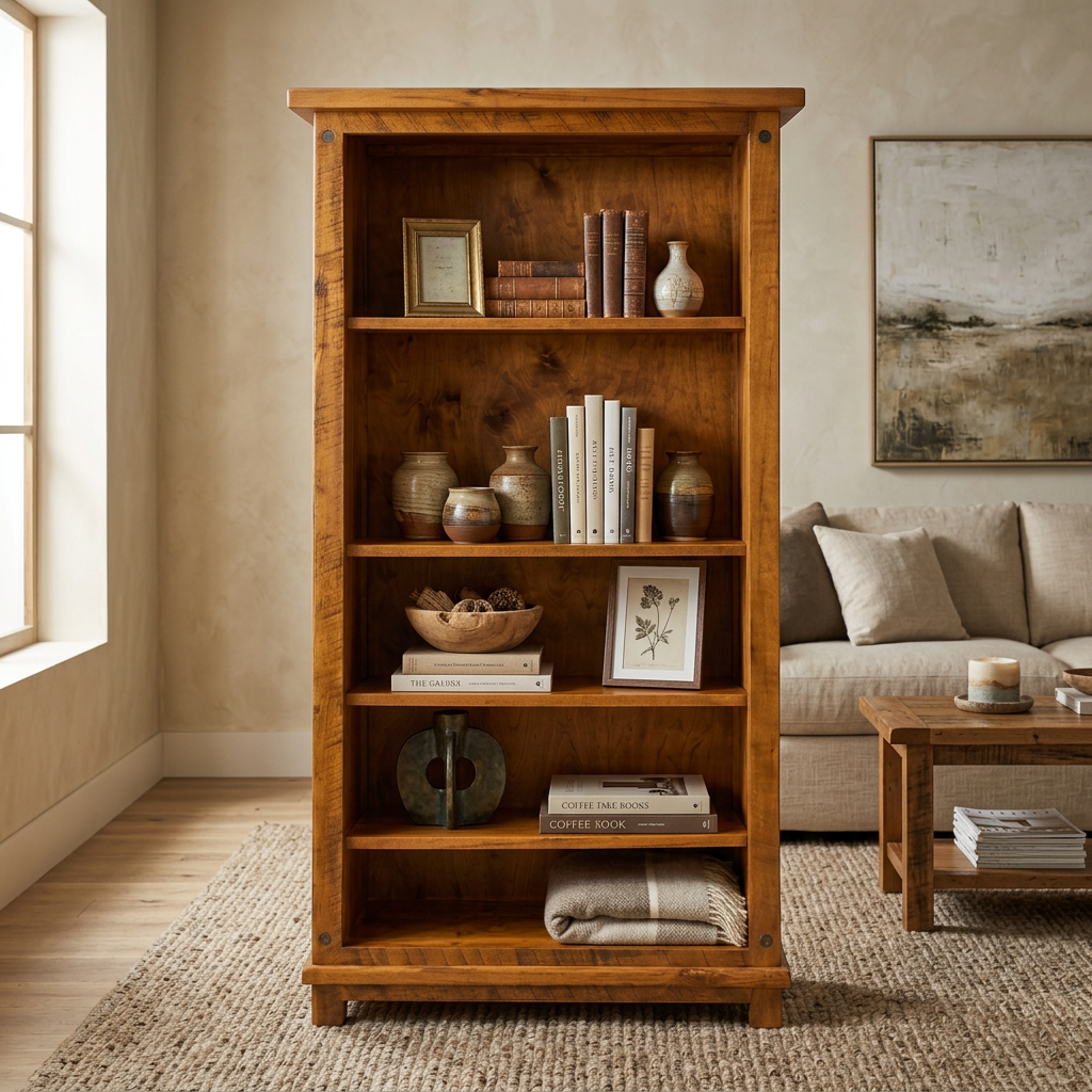 Alpine Solid Wood Bookcase