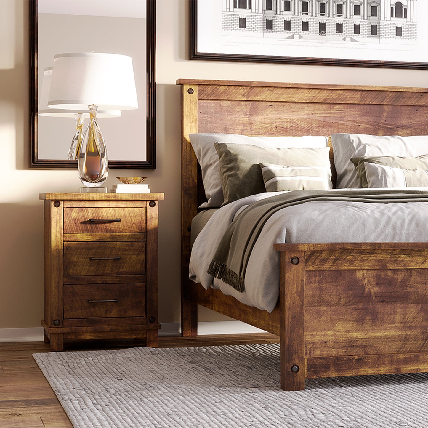 Alpine Solid Wood Bed