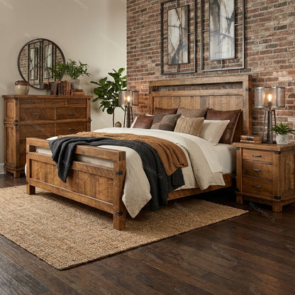 Alba Solid Wood Bed