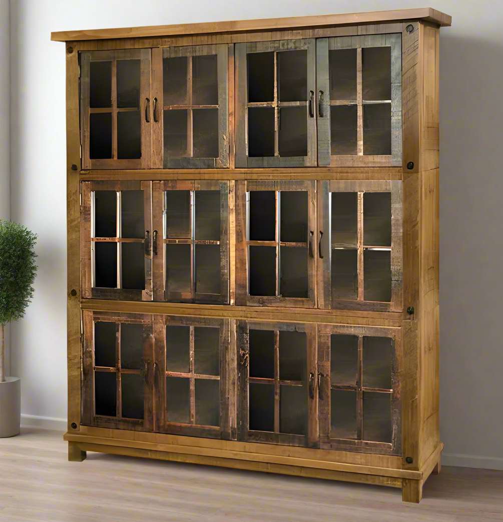 Alpine Solid Wood Wall Cabinet