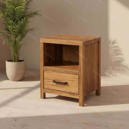 Arya Solid Wood Nightstand