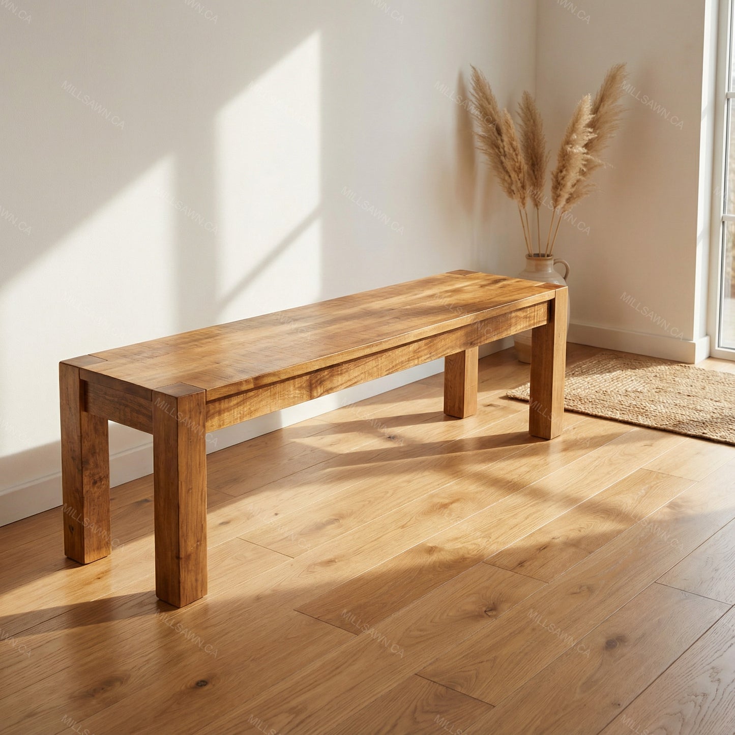 Aspen Leg Solid Wood Bench