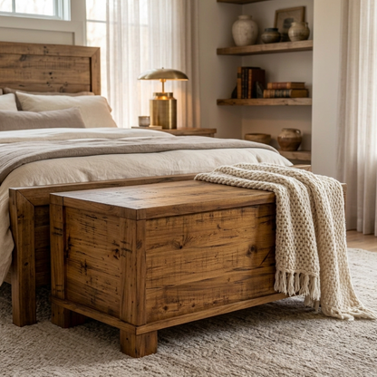 Aspen Solid Wood Blanket Box