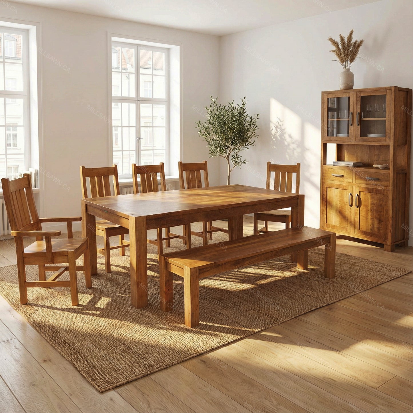 Aspen Solid Wood Sideboard w/Hutch