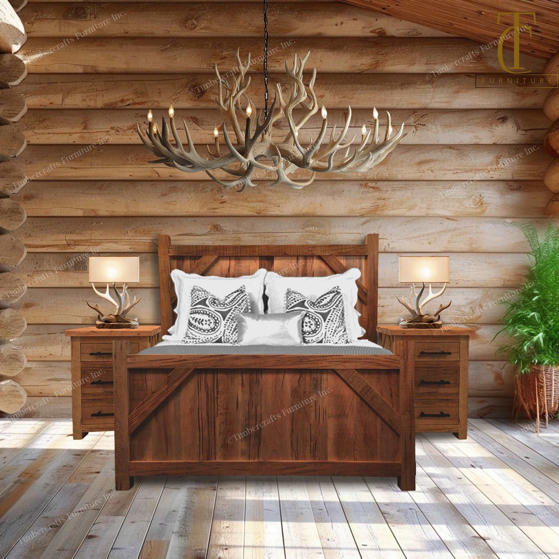 Barnwood Solid Wood Bed