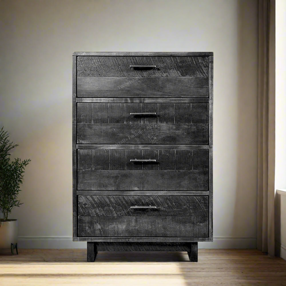 Baywood Solid Wood 4 Drawer Chest | Highboy