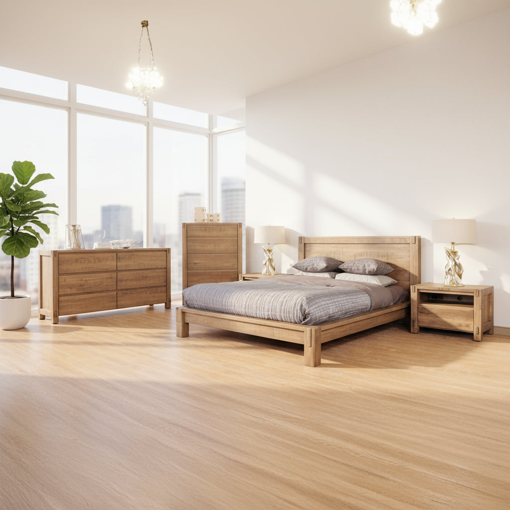 Neo Solid Wood Platform Bed