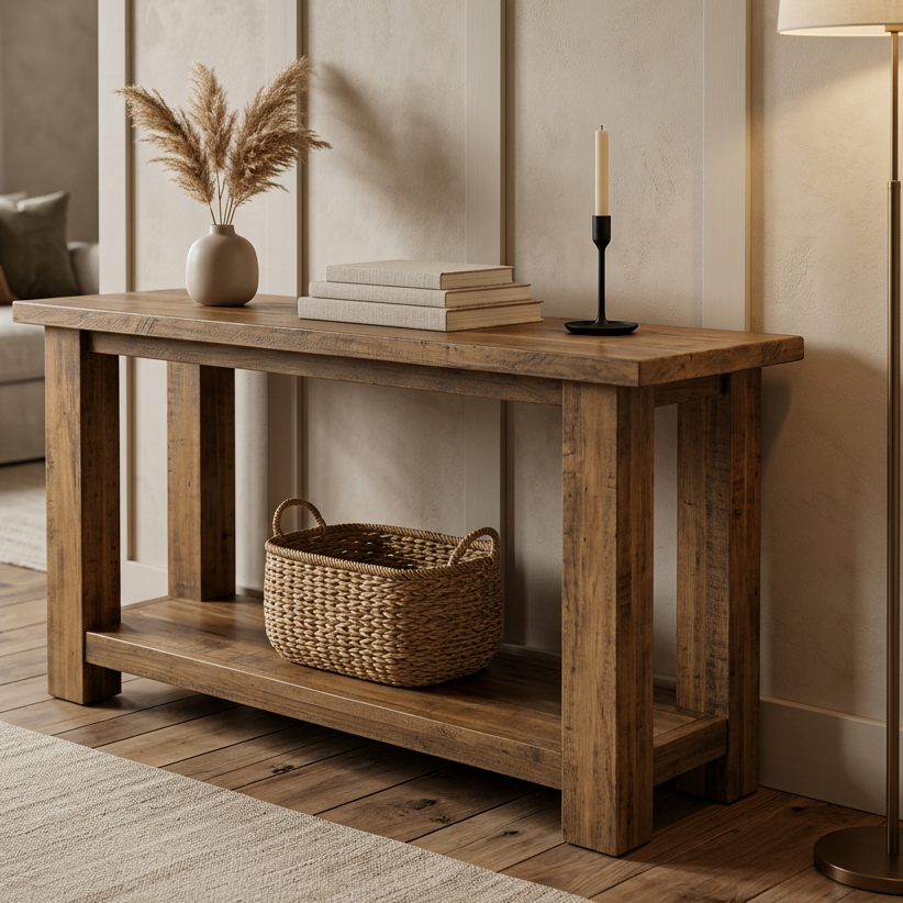 Bellemy Solid Wood Sofa Table