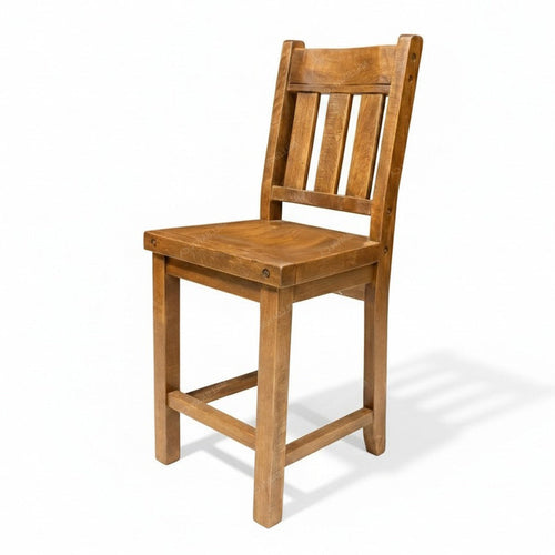 Benchmark Solid Wood Block Bar & Counter Chair