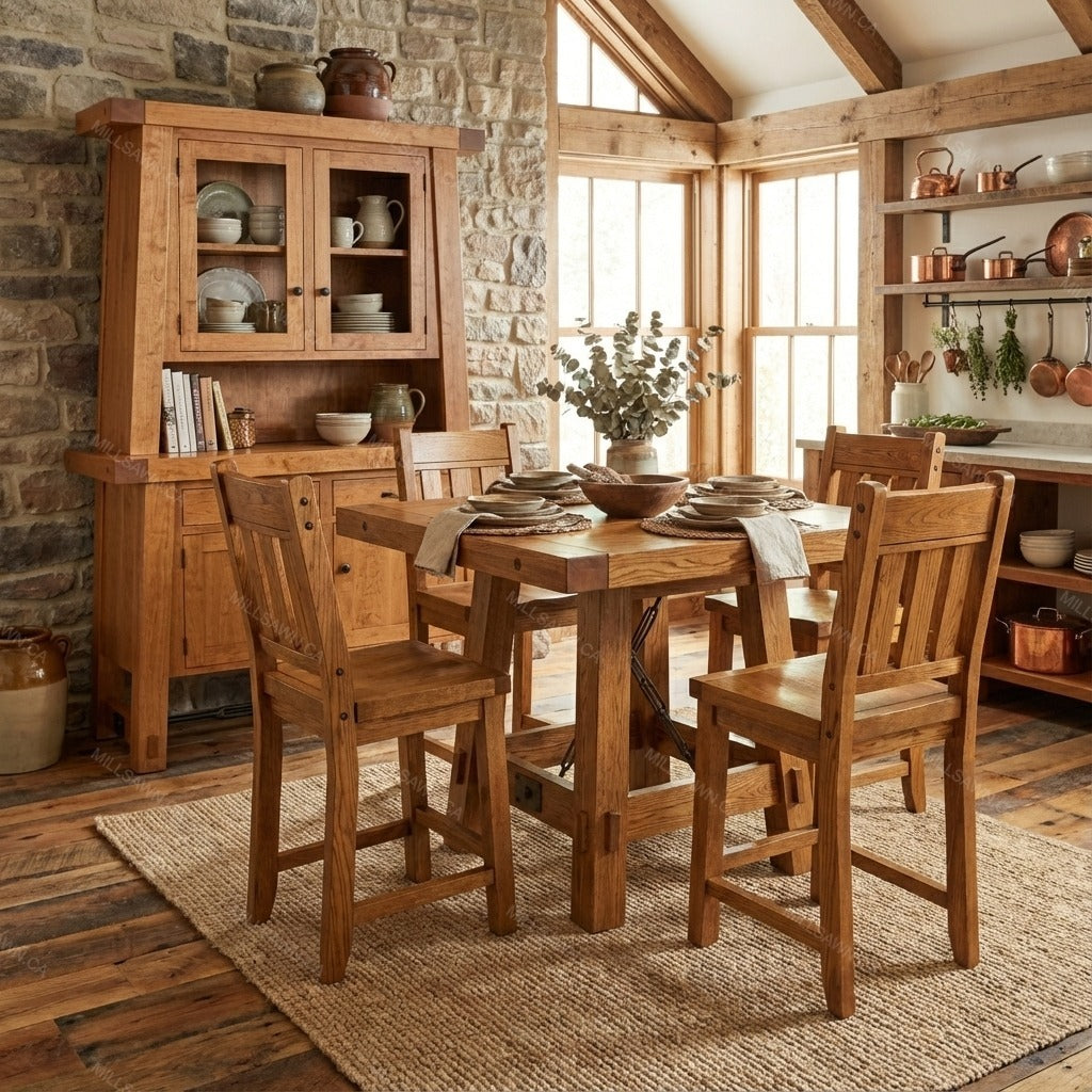 Benchmark Solid Wood Sideboard With optional Hutch